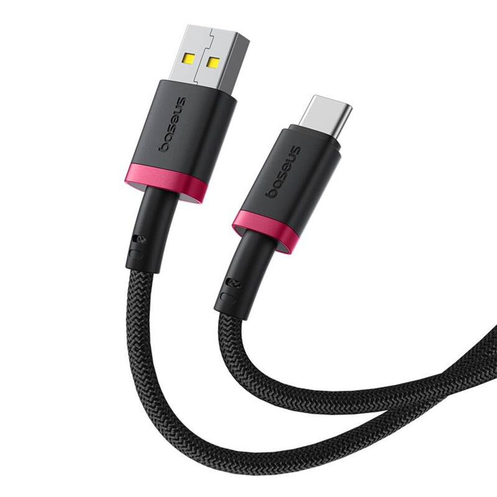 Data- och laddningskabel USB-A till USB-C Baseus Dura Series, 60W, 2m, Röd P10377802U01-03