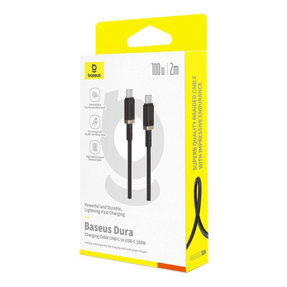 USB-C till USB-C Data- och Laddningskabel Baseus Dura Series, 100W, 2m, Guld P10377803U01-03