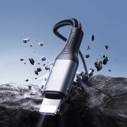 USB-C till Lightning-laddnings- och datakabel Joyroom S-A28 Flash, 30W, 2m, Svart