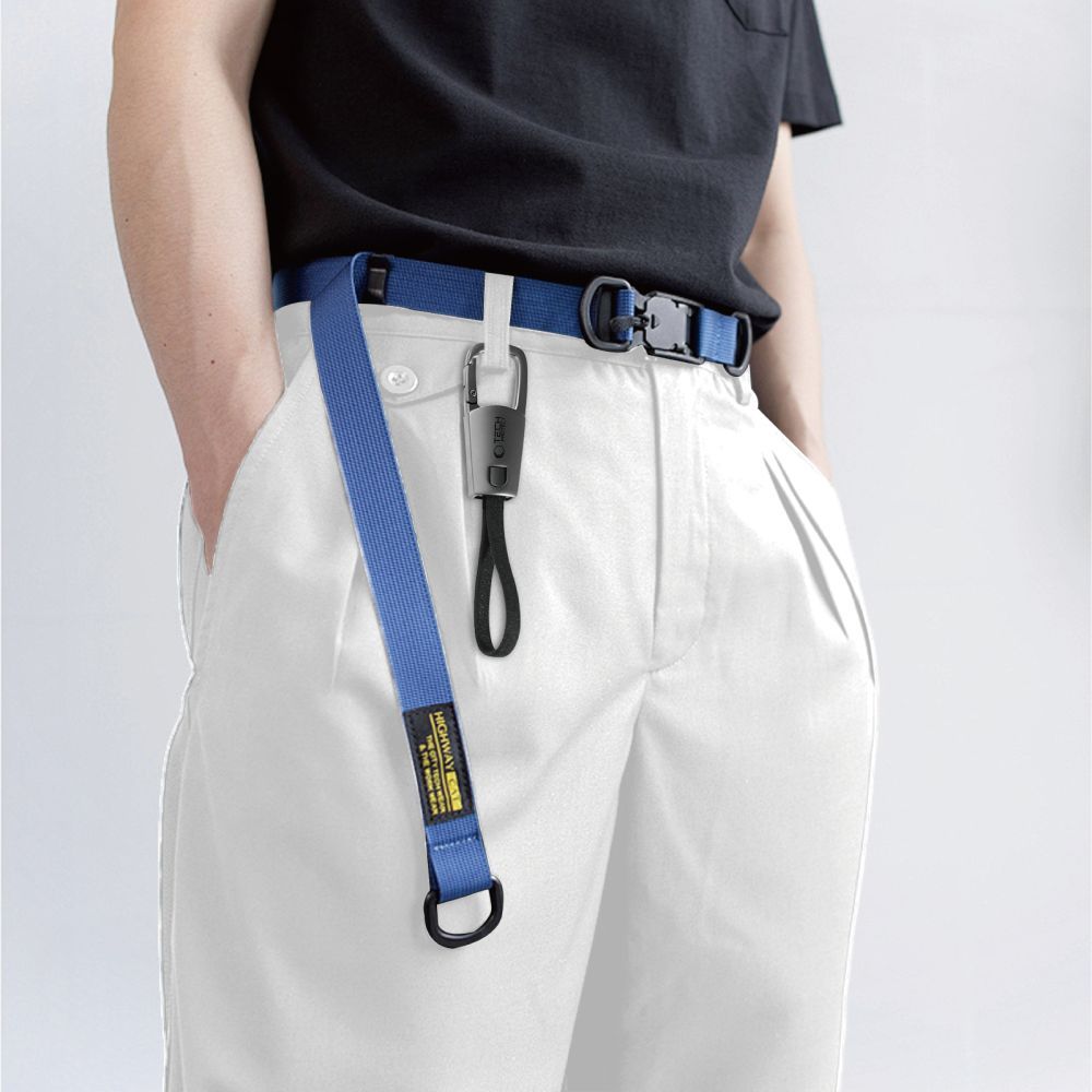 USB-C Data and Charging Cable - USB-C Tech-Protect Ultraboost DNA Keychain, 60W, 0.17m, Gray