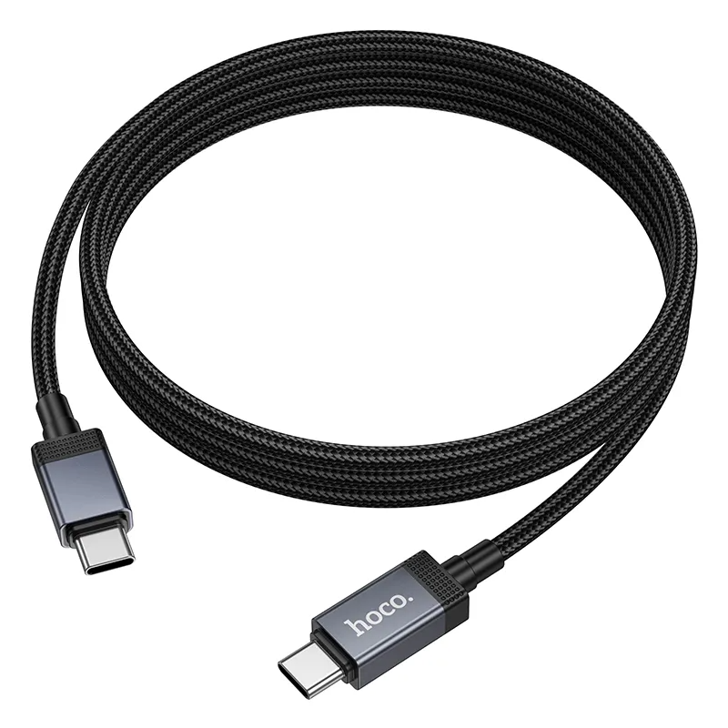 USB-C till USB-C data- och laddningskabel HOCO X118 Display, 60W, 1m, Svart