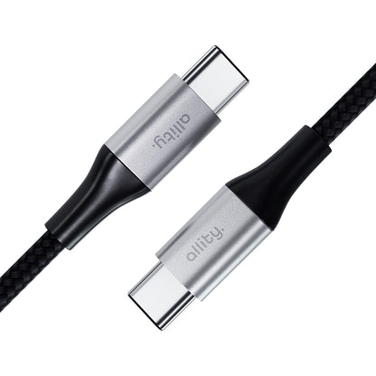 USB-C till USB-C data- och laddningskabel Allity. AUC-01, 100W, 2m, Svart