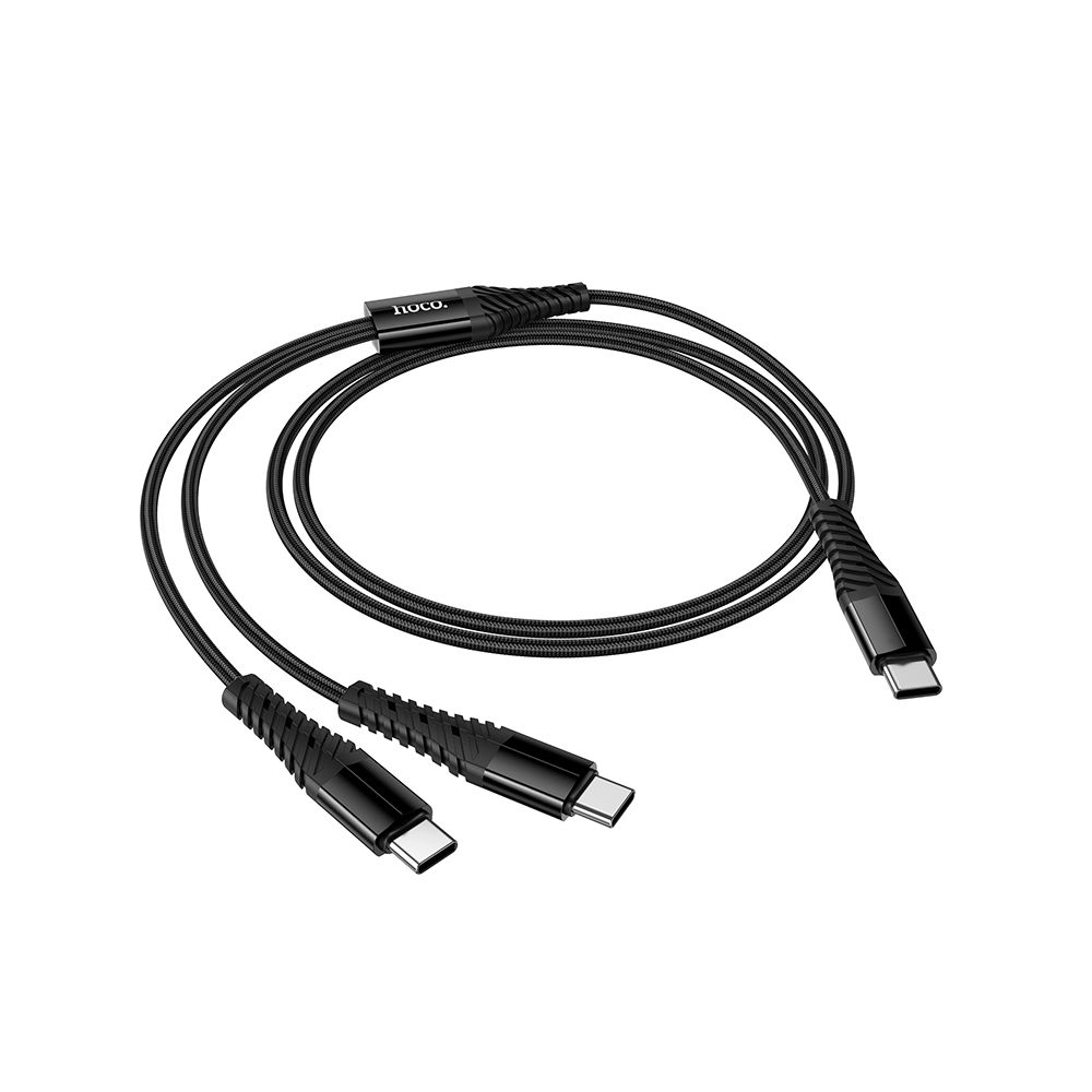 USB-C Laddningskabel - 2 x USB-C HOCO X123, 10W, 1m, Svart
