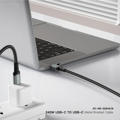 USB-C Data- och Laddningskabel - USB-C XO Design NB-Q264A, 240W, 1m, Svart
