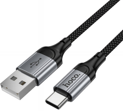 USB-A till USB-C Data- och Laddningskabel HOCO X121, 18W, 1.5m, Svart
