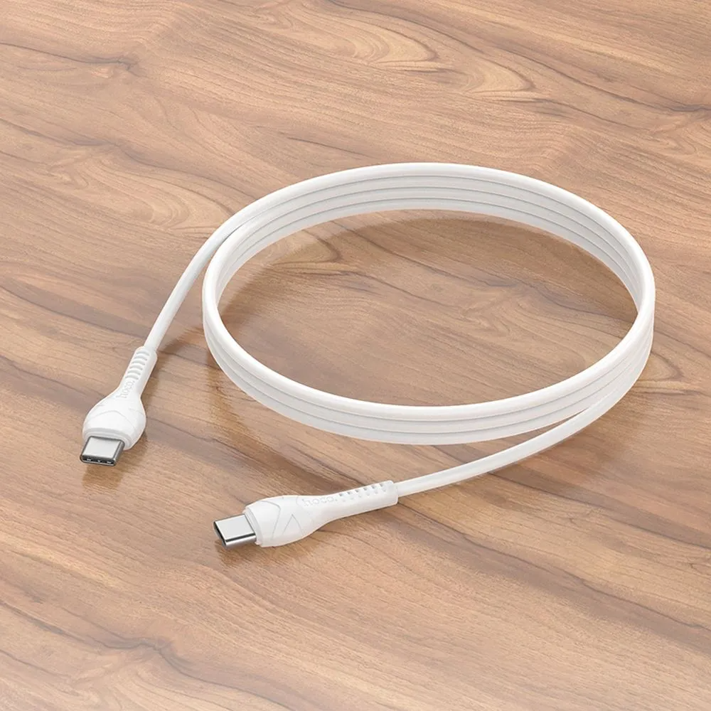 USB-C till USB-C data- och laddningskabel HOCO X37, 60W, 1m, Vit