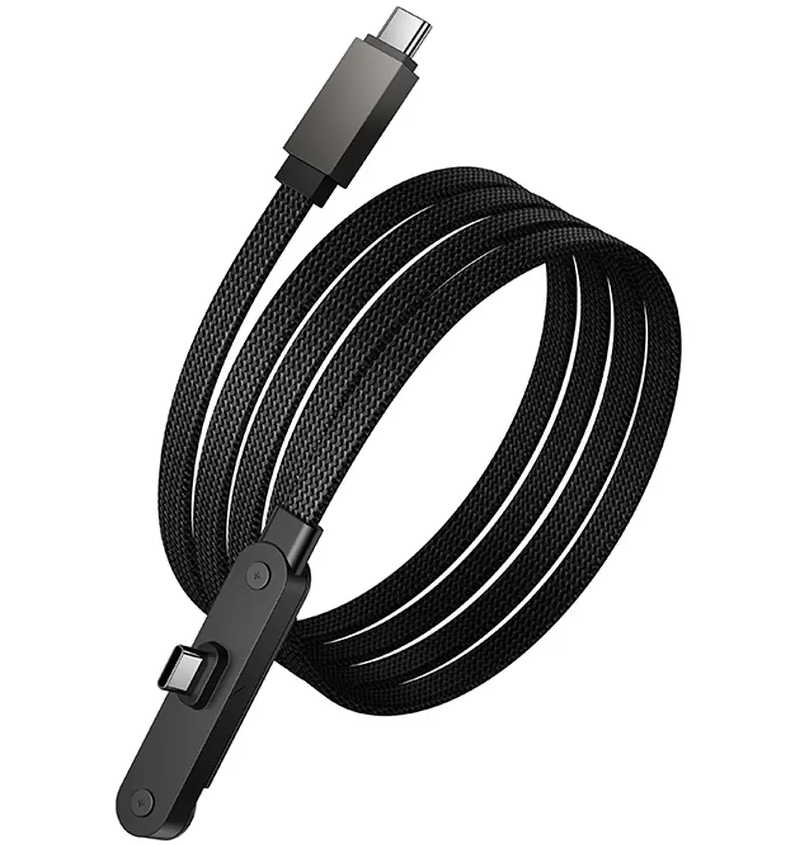 USB-C Data- och laddningskabel - USB-C HOCO U150 Exquisite, 60W, 1,2m, Svart