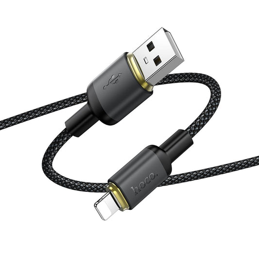 USB-A till Lightning data- och laddningskabel HOCO X128 Benefit, 12W, 1m, svart