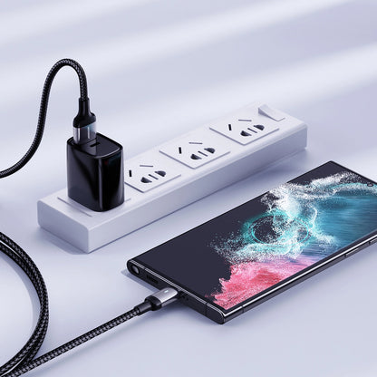 USB-A till USB-C data- och laddningskabel Joyroom A10, 18W, 1.2m, Svart