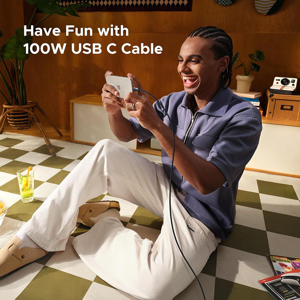 USB-C till USB-C data- och laddningskabel UGREEN L509, 100W, 1m, Grå