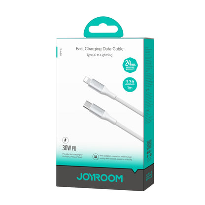 USB-C till Lightning-laddnings- och datakabel Joyroom S-A28 Flash, 30W, 1m, Vit