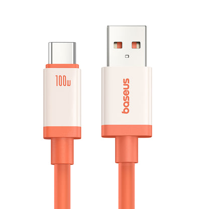 Data- och laddningskabel USB-A - USB-C Baseus Zero Degree Series, 100W, 2m, Röd