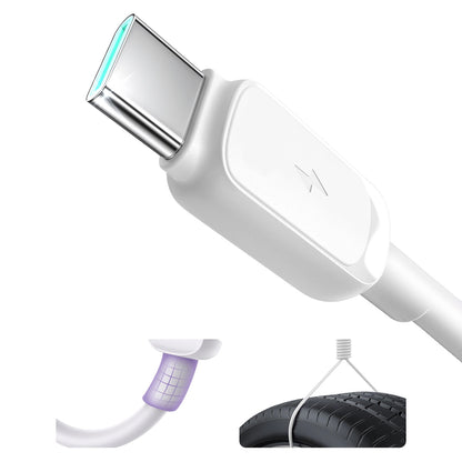 USB-A till USB-C Joyroom S-A14 data- och laddningskabel, 20W, 1.2m, Vit