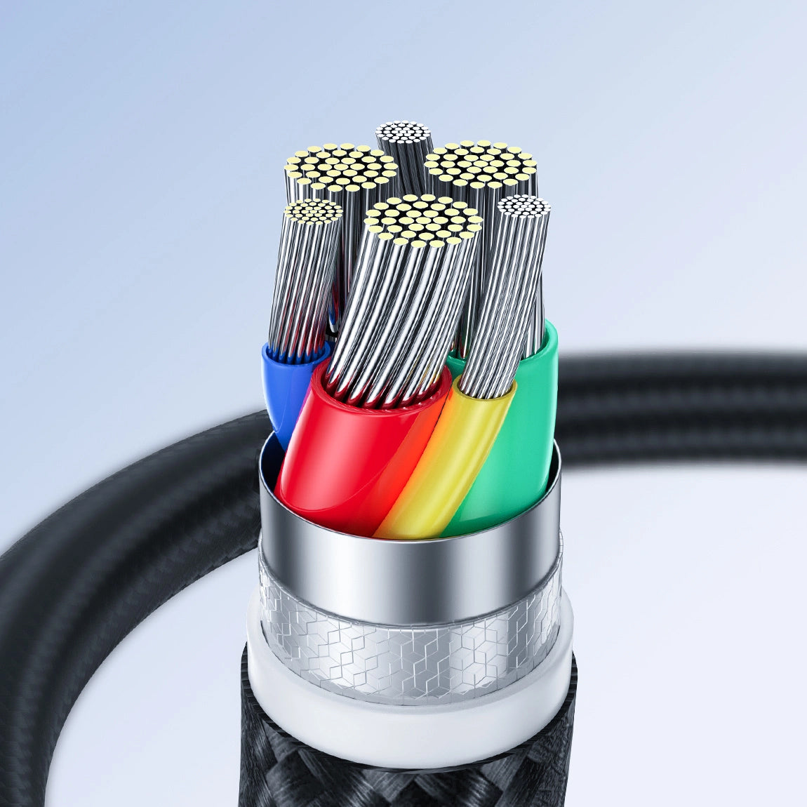 Data- och laddningskabel USB-C till Lightning Joyroom S-A11, 20W, 0,25m, Svart