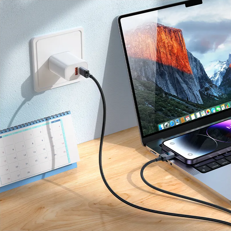 USB-C till Lightning Data- och Laddningskabel HOCO X118 Display, 27W, 1m, Svart