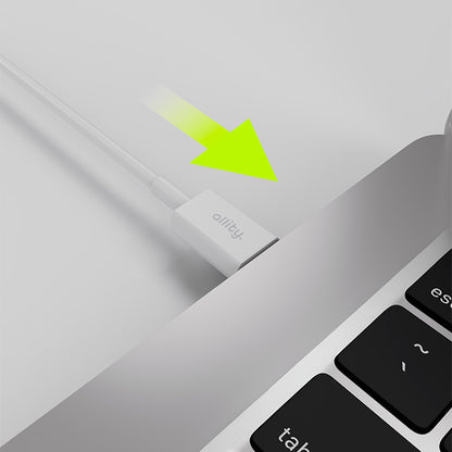 USB-C till USB-C data- och laddningskabel Allity. AUC-03, 100W, 1m, Vit