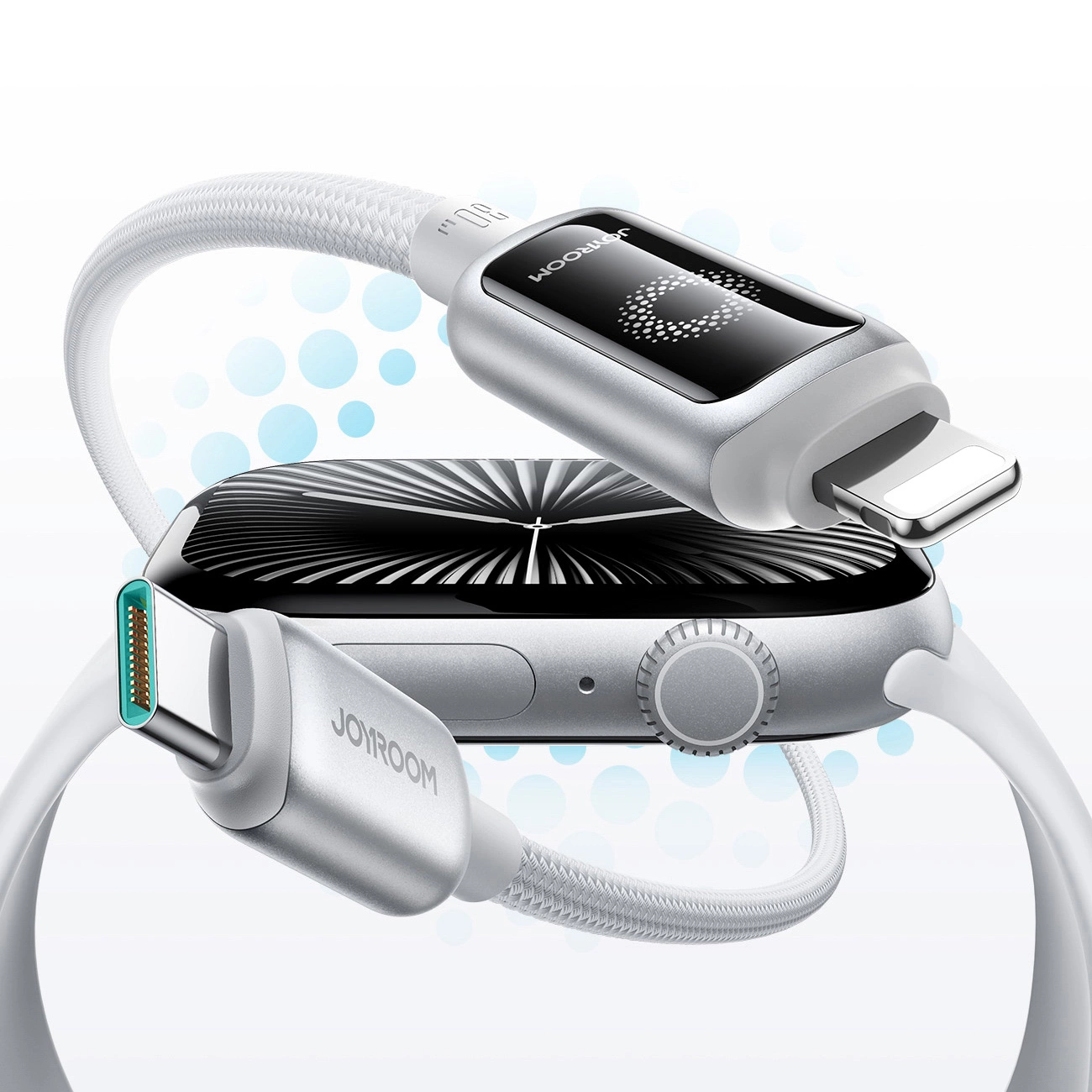 USB-C to Lightning Data and Charging Cable Joyroom S-A55 StarFlight Display, 30W, 1.2m, White