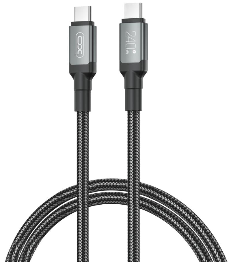 USB-C Data- och Laddningskabel - USB-C XO Design NB-Q264A, 240W, 1m, Svart