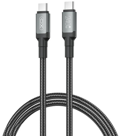 USB-C Data- och Laddningskabel - USB-C XO Design NB-Q264A, 240W, 1m, Svart