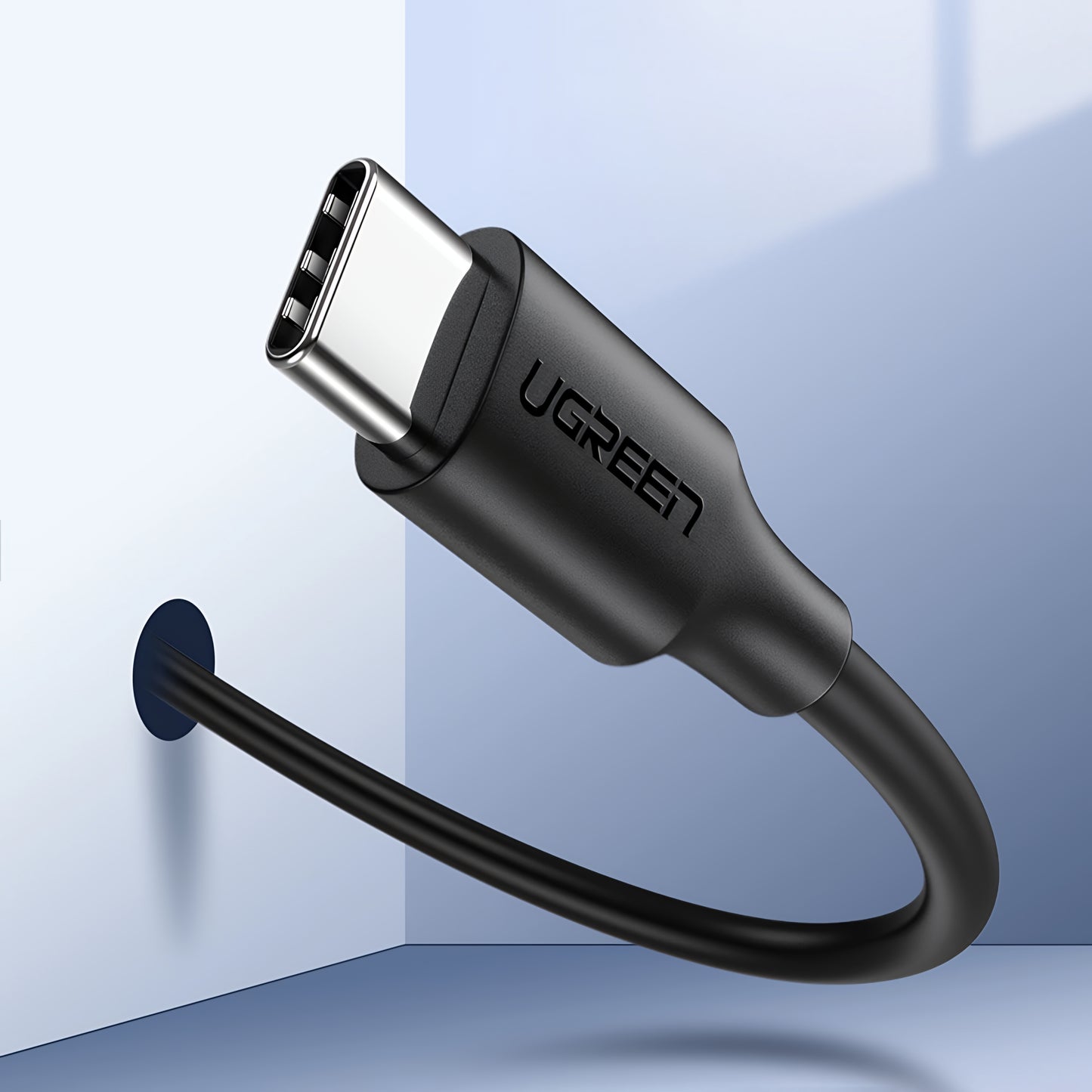 USB-C till USB-C data- och laddningskabel UGREEN US286, 60W, 3m, Svart