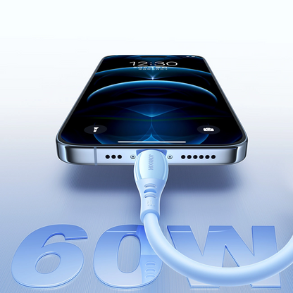 USB-C till USB-C data- och laddningskabel Joyroom S-A59 Vibrant, 60W, 1.2m, Blå