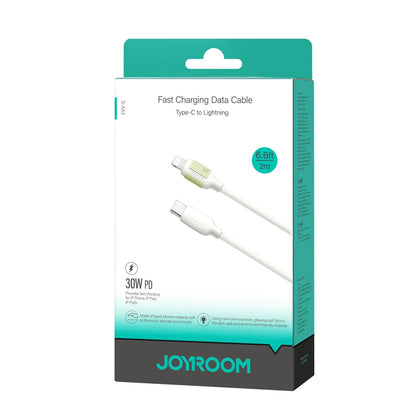 Data- och laddningskabel USB-C till Lightning Joyroom S-A53, 30W, 2m, Beige