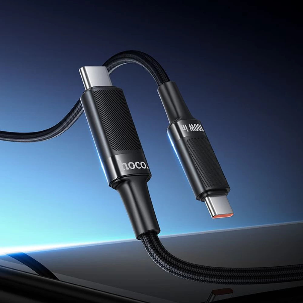 USB-C Data- och laddningskabel - USB-C HOCO U153 Extreme, 100W, 1,2m, Svart