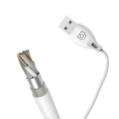 USB-A till Lightning data- och laddningskabel Dudao L4L, 18W, 1m, vit