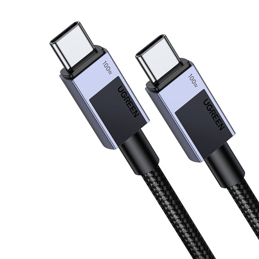 USB-C - USB-C Data- och Laddningskabel UGREEN L512, 100W, 0.5m, Grå