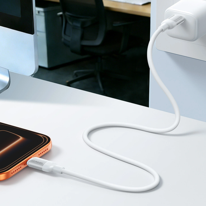 USB-C Data- och Laddningskabel - USB-C Joyroom S-A62 Lively, 60W, 1,2m, Vit
