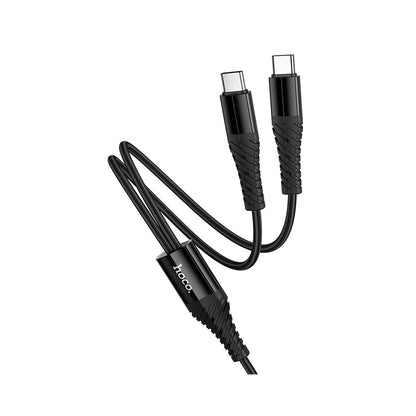 USB-C Laddningskabel - 2 x USB-C HOCO X123, 10W, 1m, Svart