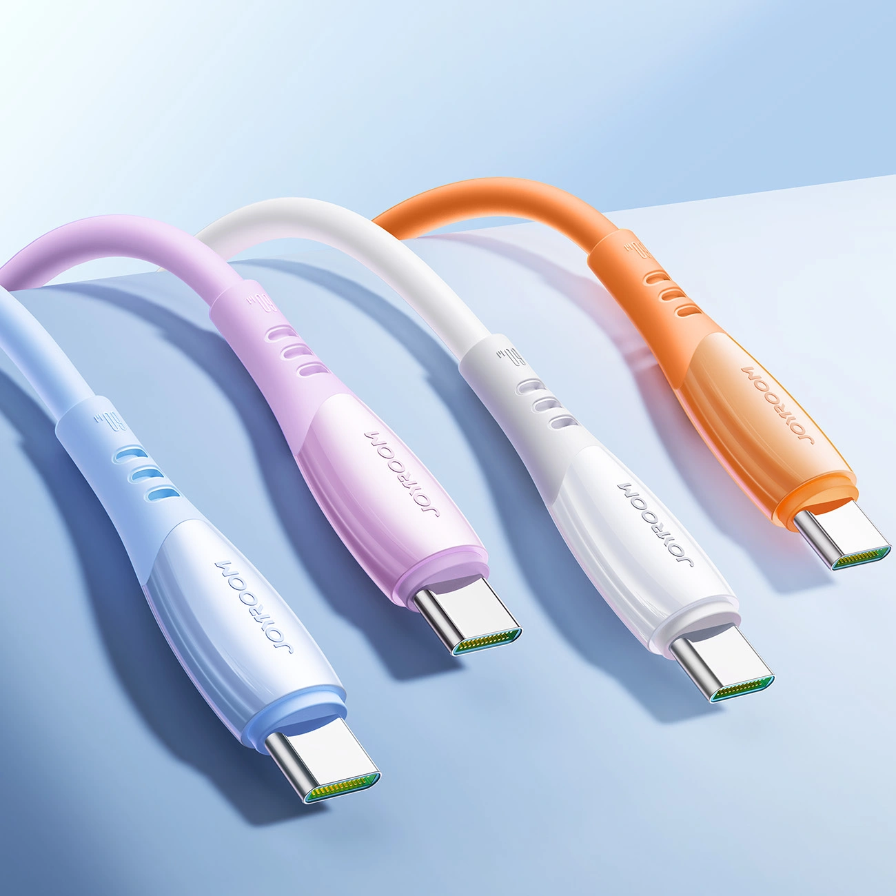 USB-C till USB-C data- och laddningskabel Joyroom S-A59 Vibrant, 60W, 1.2m, Blå