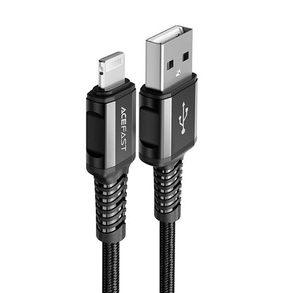 Data- och laddningskabel USB-A - Lightning Acefast C1-02, 18W, 1,2m, Svart
