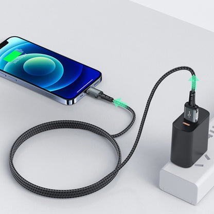 Data- och laddningskabel USB-A - Lightning Acefast C1-02, 18W, 1,2m, Svart