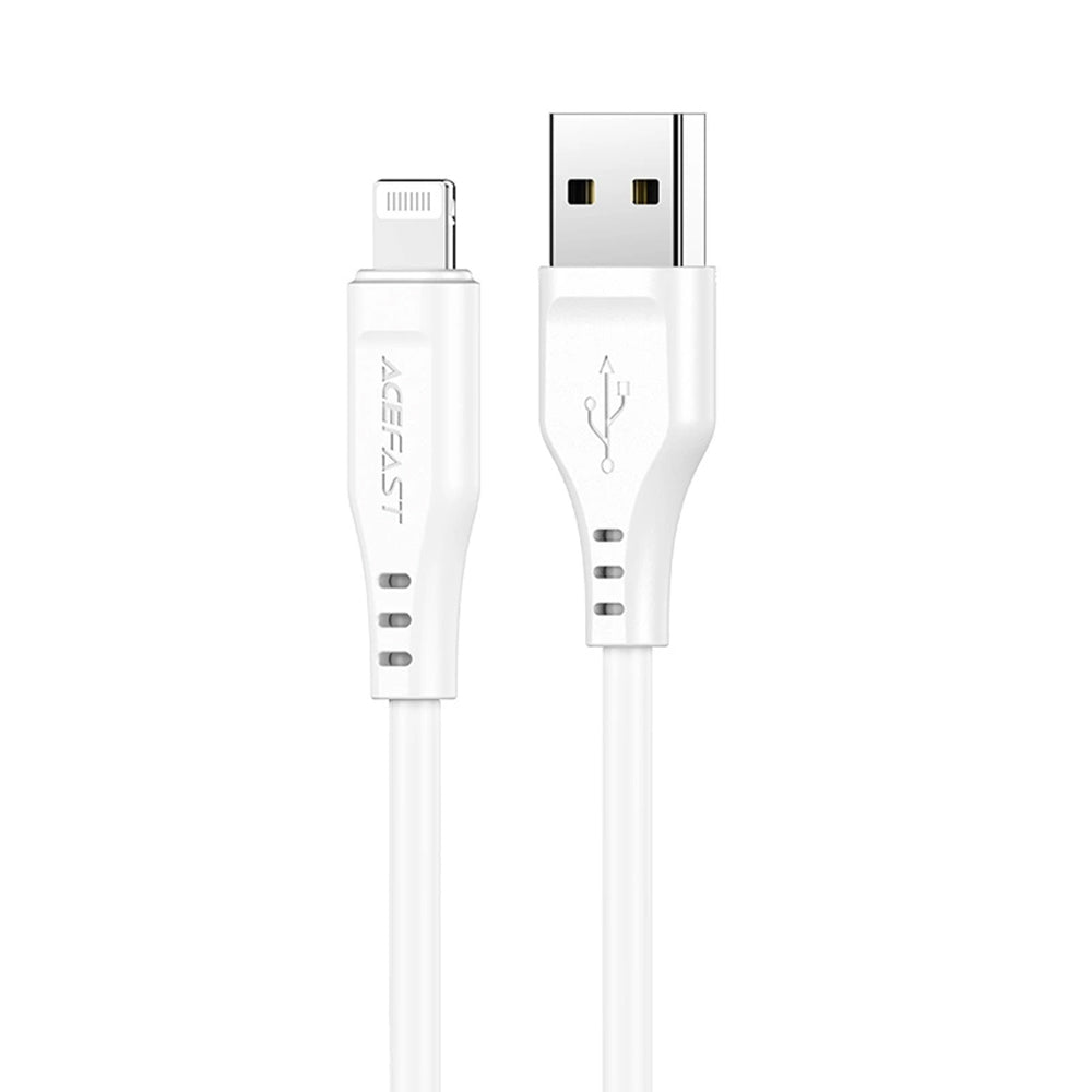 Data- och laddningskabel USB-A - Lightning Acefast C3-02, 18W, 1.2m, Vit
