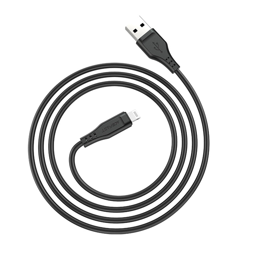 Data- och laddningskabel USB-A - Lightning Acefast C3-02, 18W, 1.2m, Vit