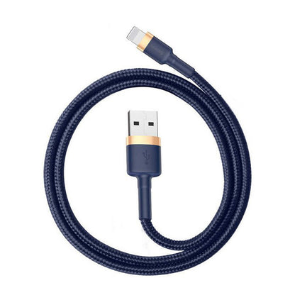 USB-A - Lightning Baseus Cafule data- och laddningskabel, 18W, 1m, Blå Guld CALKLF-BV3