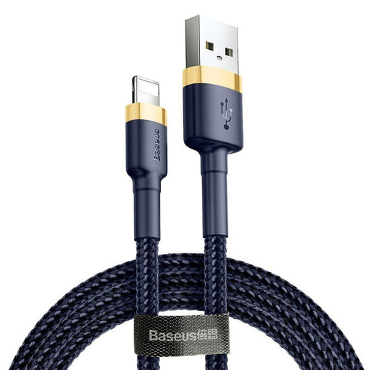USB-A - Lightning Baseus Cafule data- och laddningskabel, 18W, 1m, Blå Guld CALKLF-BV3