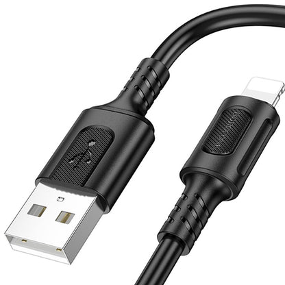 Data- och laddningskabel USB-A - Lightning Borofone BX111 Feliz, 18W, 1m, Svart