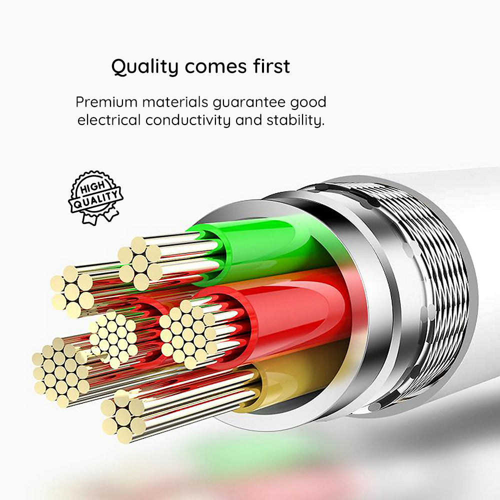 Data- och laddningskabel USB-A - Lightning Lito LD03L, 18W, 1m, Vit