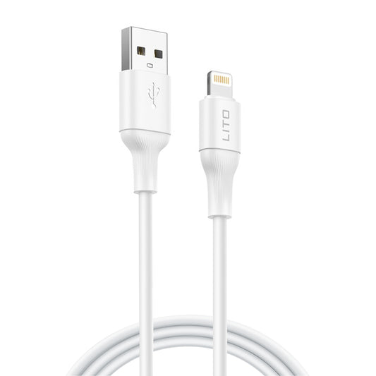 Data- och laddningskabel USB-A - Lightning Lito LD06L, 18W, 1m, Vit