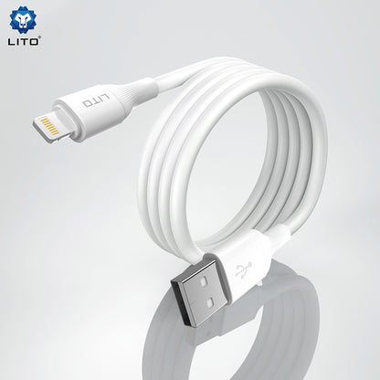 Data- och laddningskabel USB-A - microUSB Lito LD06V, 18W, 1m, Vit