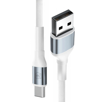 Data- och laddningskabel USB-A - USB-C 3MK Hyper N, 18W, 1m, Vit