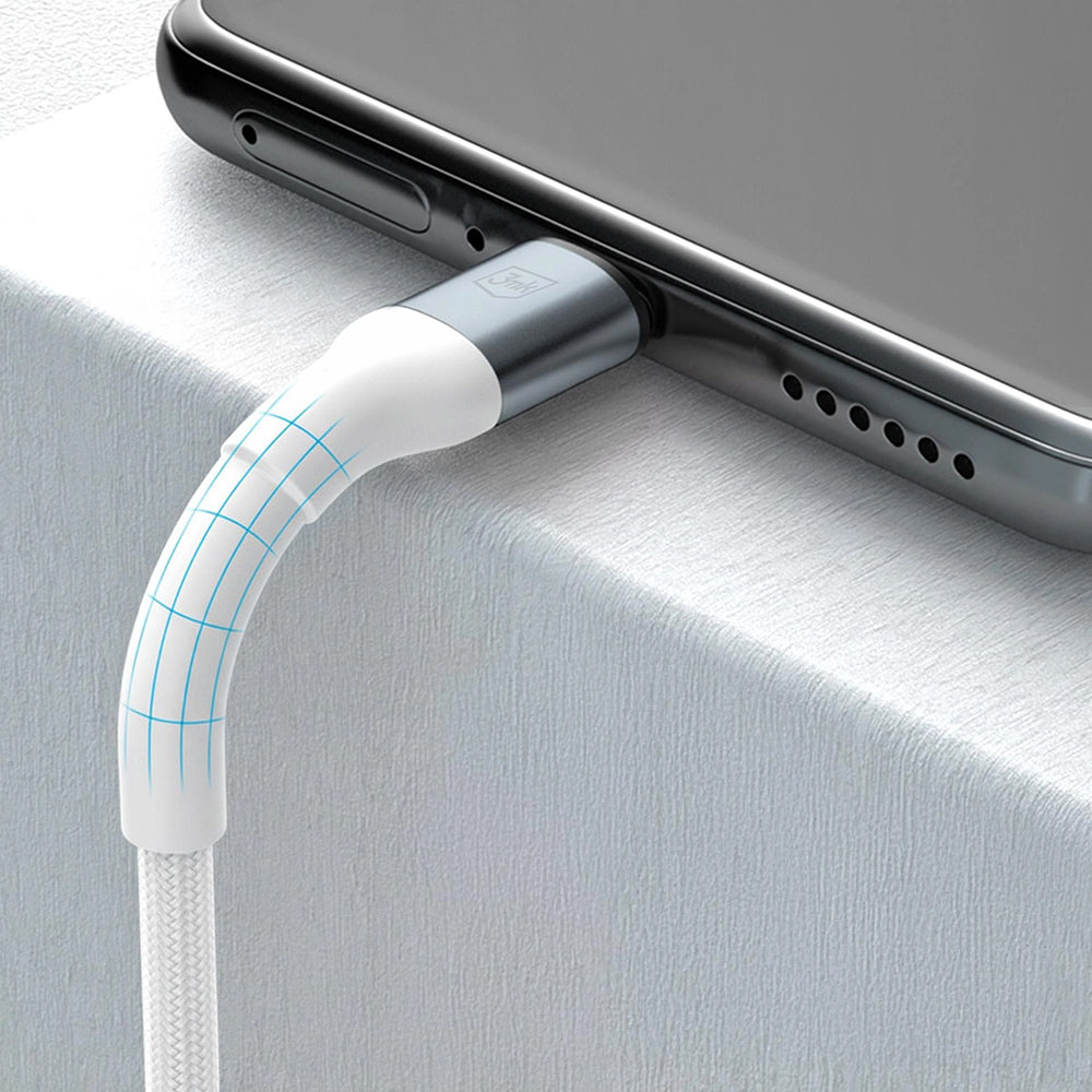 Data- och laddningskabel USB-A - USB-C 3MK Hyper N, 18W, 1m, Vit
