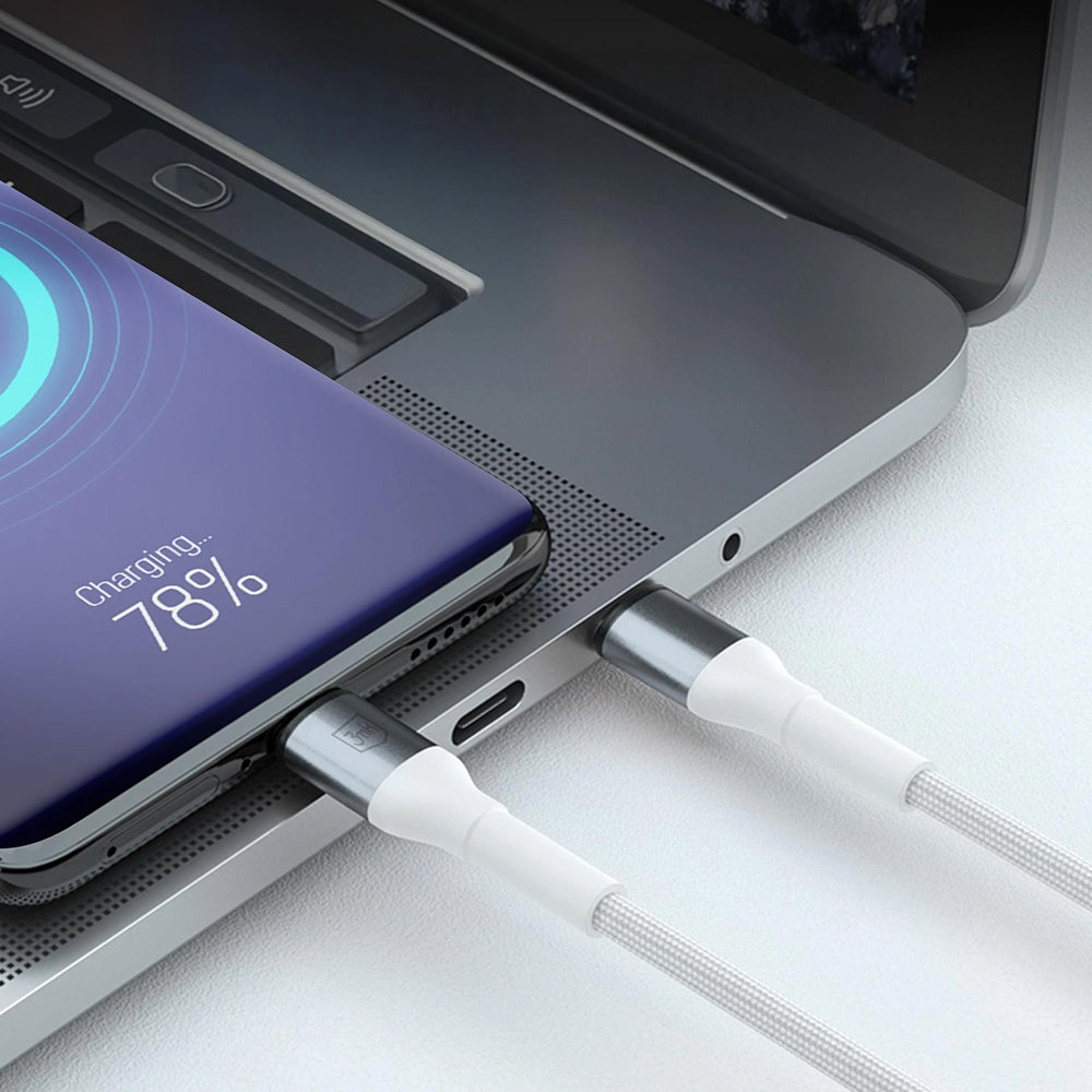Data- och laddningskabel USB-A - USB-C 3MK Hyper N, 18W, 1m, Vit