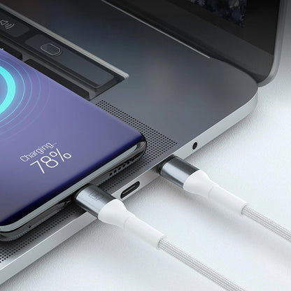 Data- och laddningskabel USB-A - USB-C 3MK Hyper N, 18W, 1m, Vit