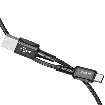 Data- och laddningskabel USB-A - USB-C Acefast C1-04, 18W, 1.2m, Svart