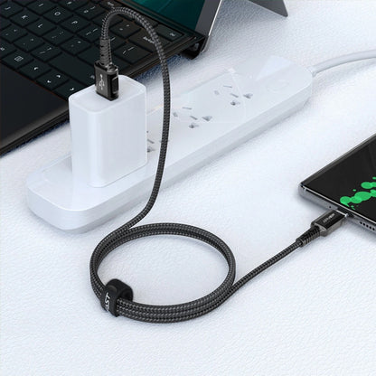 Data- och laddningskabel USB-A - USB-C Acefast C1-04, 18W, 1.2m, Svart