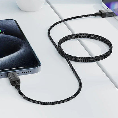 USB-A till USB-C data- och laddningskabel Acefast C12-04, 18W, 1,2 m, Svart