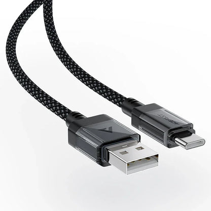 USB-A till USB-C data- och laddningskabel Acefast C12-04, 18W, 1,2 m, Svart